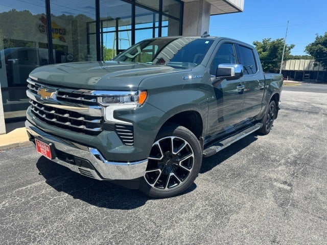 2026 Chevrolet Silverado 1500 LTZ in Cypress Gray — front three-quarter view