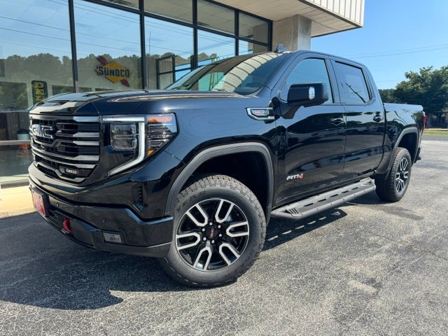 2026 GMC Sierra 1500 AT4 in Onyx Black — front three-quarter view