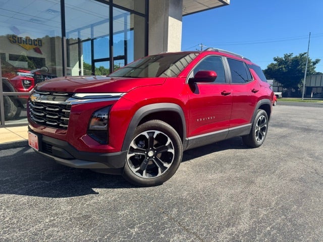 2025 Chevrolet Equinox LT in Radiant Red Tintcoat — front three-quarter view