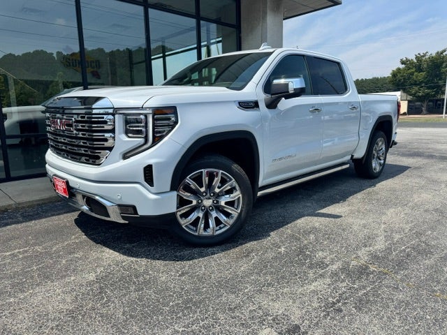 2026 GMC Sierra 1500 Denali in Glacier White Tricoat — front three-quarter view